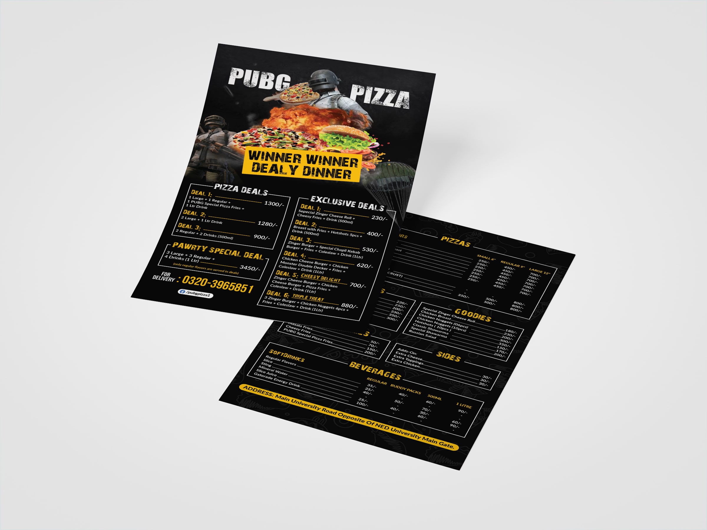 Modern double vertical flyer design sample in Arizona